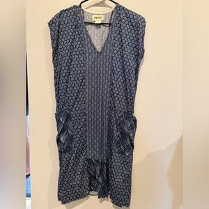 Pepin Blue and White Patterned Dress